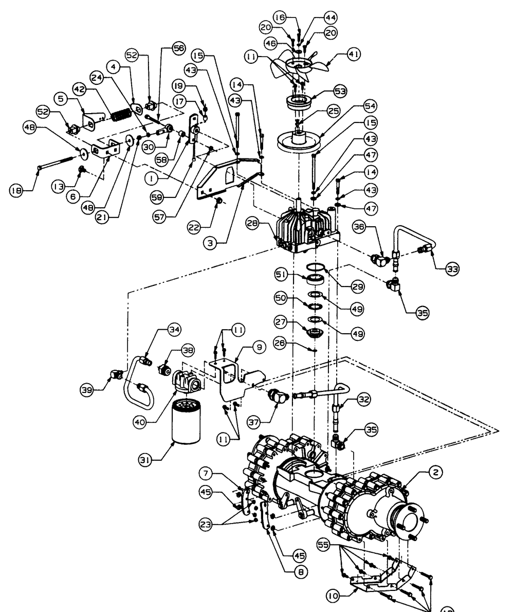 Transmission Mount Diagram and Parts List for 4815F-PRO 556C465M100 Cub Cadet Lawn Mower